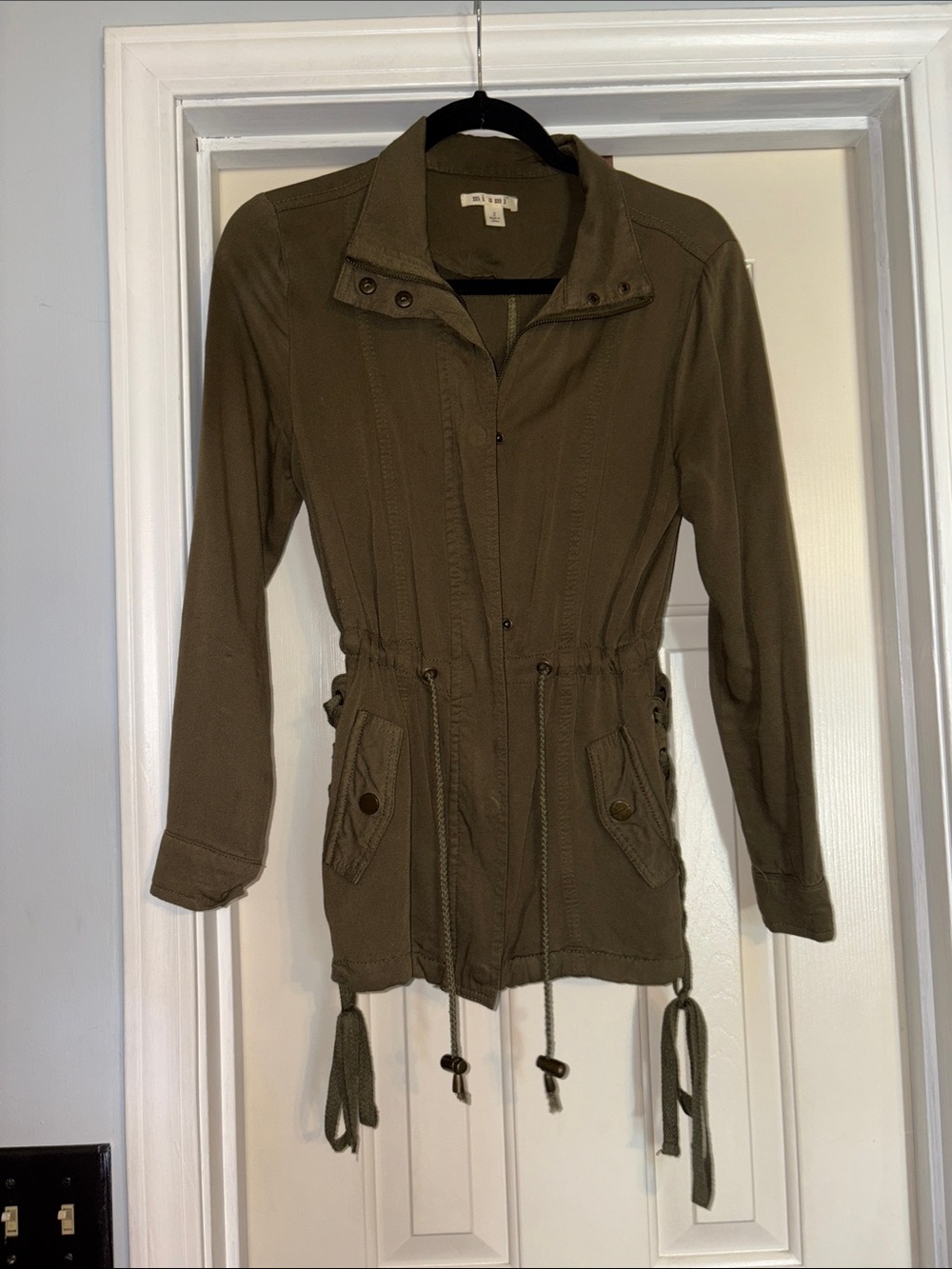 Olive Utility Drawstring Jacket